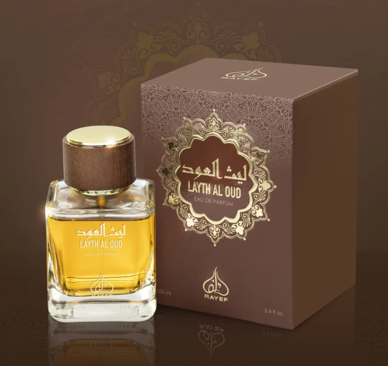 "Rayef Layth Al Oud 100ml Perfume Bottle - Luxurious Oud Fragrance in Pakistan"