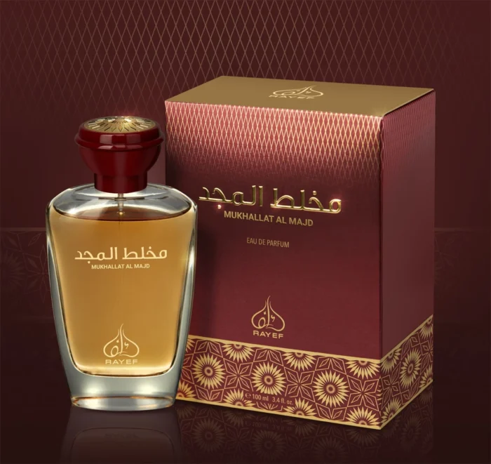 Rayef Mukhallat Al Majid 100ml Perfume Bottle - Luxurious Oriental Fragrance in Pakistan