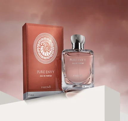 Fascino Pure Envy 100ml – A premium, long-lasting perfume with a luxurious blend of citrus, floral, woody, and musky notes. Shop now at Breeze Aura Perfumes