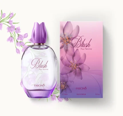 Alt Text: Fascino Blush 100ml – A luxurious floral and fruity perfume for women. Long-lasting, elegant, and one of the best perfumes in Pakistan. Available at Breeze Aura.