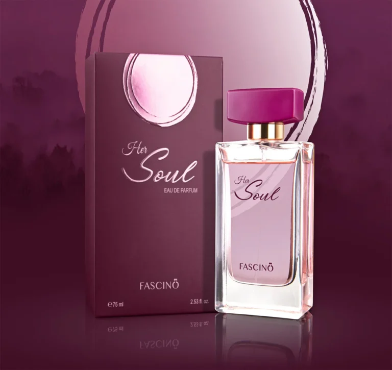 Fascino Her Soul 75ml – A luxurious and long-lasting women’s fragrance with floral, fruity, and musky notes. Shop now at Breeze Aura Store