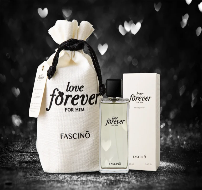 "Fascino Love Forever For Him 100ml – A timeless, long-lasting fragrance with citrus, spice, and woody notes. Best perfume in Pakistan, available at Breeze Aura."