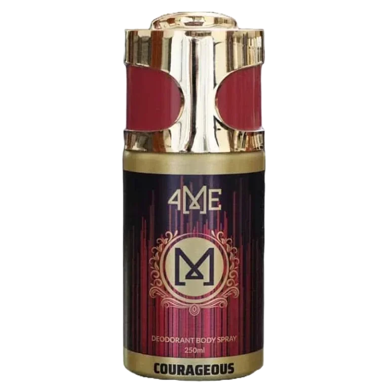 4Me Courageous Deodorant 250ml – A bold and long-lasting deodorant in Pakistan with woody, musky, and citrus notes. Provides 12-hour freshness, odor protection, and a premium fragrance. Shop now from Breeze Aura Store Deodorant and Bodyspray