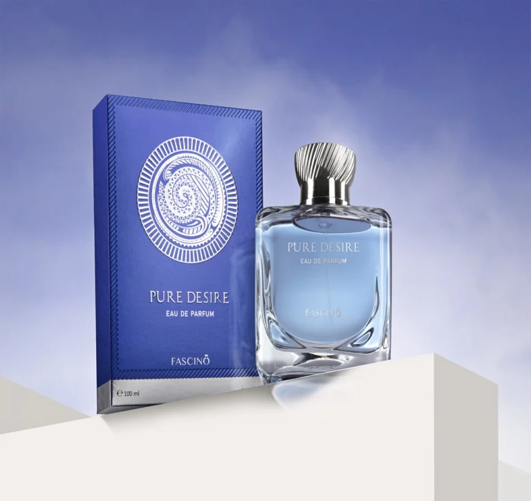 Fascino Pure Desire 100ml – A luxurious, long-lasting floral, fruity, and woody fragrance. Best perfume in Pakistan, available at Breeze Aura