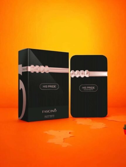 Fascino His Pride 100ml – A premium, long-lasting masculine fragrance with citrus, spicy, and woody notes. Best perfume in Pakistan, available at Breeze Aura