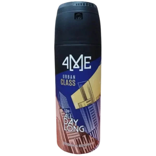 4Me Urban Class Deodorant – Elegant fragrance with long-lasting freshness in a stylish bottle