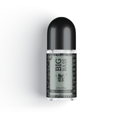 John Allen Big Bass Roll On Deodorant – Long-lasting freshness with a bold masculine fragrance. Shop original Roll On Deodorant in Pakistan at Breeze Aura Store.