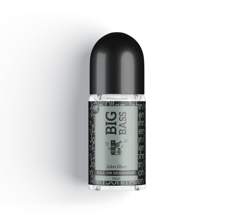 John Allen Big Bass Roll On Deodorant – Long-lasting freshness with a bold masculine fragrance. Shop original Roll On Deodorant in Pakistan at Breeze Aura Store.