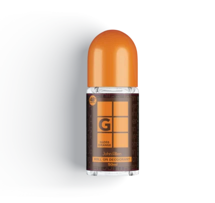 John Allen Gloss Orange Roll On Deodorant – Refreshing citrus fragrance with 24-hour odor protection. Buy the best Roll On Deodorant in Pakistan at Breeze Aura.