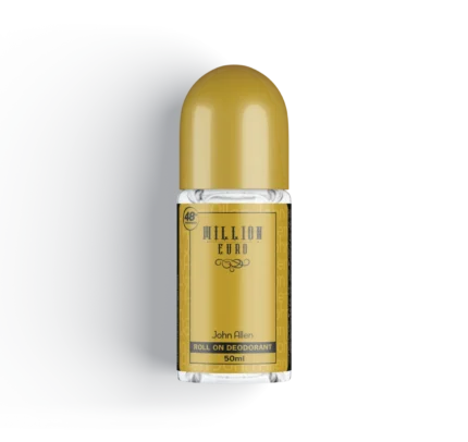 John Allen Million Euro Roll On Deodorant – Luxury fragrance with 24-hour odor protection. Buy the best Roll On Deodorant in Pakistan at Breeze Aura