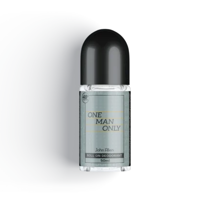 John Allen One Man Only Roll On Deodorant – Long-lasting freshness with a bold, masculine fragrance. Buy the best Roll On Deodorant in Pakistan at Breeze Aura