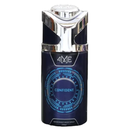 4Me Confident Deodorant 250ml – Bold, long-lasting fragrance with 12-hour odor protection. Stay fresh, confident, and sweat-free all day.