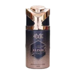 4Me Elixir Deodorant 250ml – Long-lasting woody, floral, and musky fragrance for all-day freshness and odor protection. Shop now from Breeze Aura Store