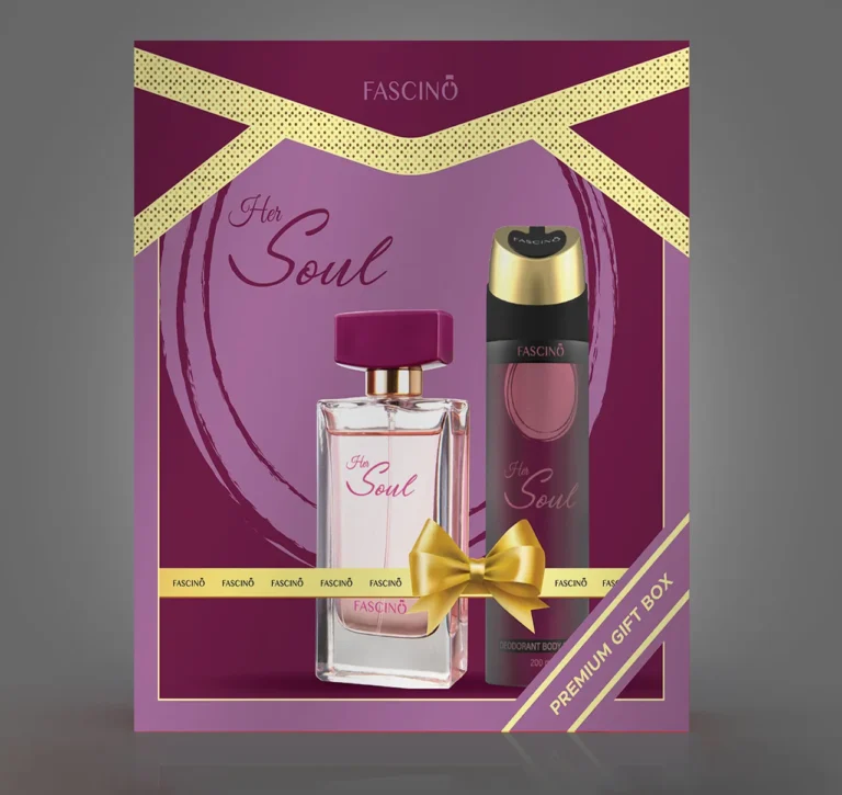 Fascino Gift Box Her Soul – Luxury perfume gift box for women in Pakistan with floral, fruity, and musky notes