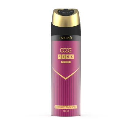 Fascino Code Pink Deodorant Body Spray 200ml – long-lasting floral and fruity fragrance for women in Pakistan