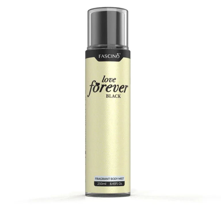 Fascino Love Forever Black 250ml Body Mist – Best Body Mist in Pakistan – Long-Lasting Fruity Floral Fragrance