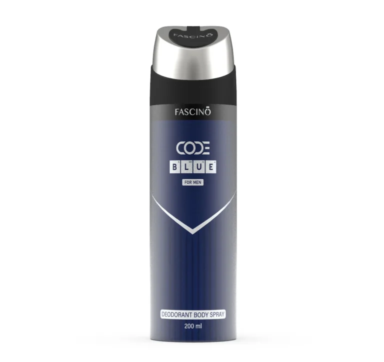 Fascino Code Blue Deodorant Body Spray 200ml – Long-lasting fresh aquatic fragrance for men in Pakistan