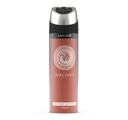 Fascino Pure Envy Deodorant Body Spray 200ml – Long-lasting fresh, spicy, and woody fragrance for men in Pakistan