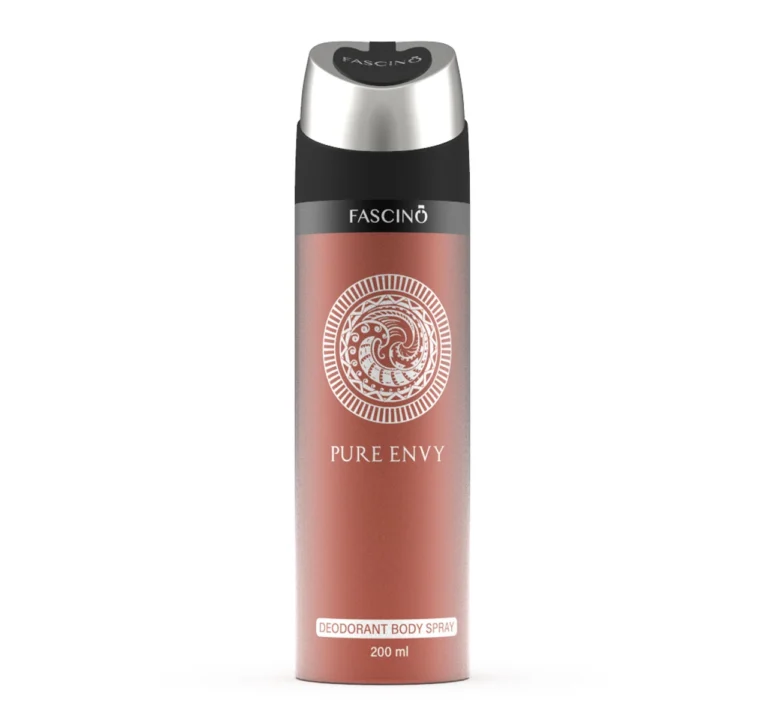 Fascino Pure Envy Deodorant Body Spray 200ml – Long-lasting fresh, spicy, and woody fragrance for men in Pakistan