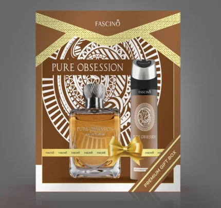 Fascino Gift Box Pure Obsession – premium women’s perfume gift box with floral, fruity, and oriental notes, available in Pakistan.