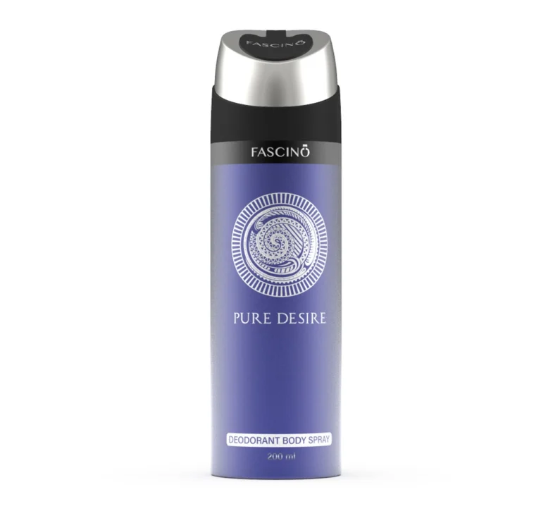 Fascino Pure Desire Deodorant Body Spray 200ml – Elegant fragrance bottle with floral and musky accents, perfect for daily freshness.