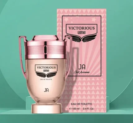 Just Awesome Victorious Women perfume bottle – premium fragrance for women with floral, fruity, and musky notes.
