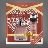Fascino Gift Box Pure Envy – Luxury women’s perfume gift box in Pakistan with fresh citrus, floral, and woody fragrance notes.