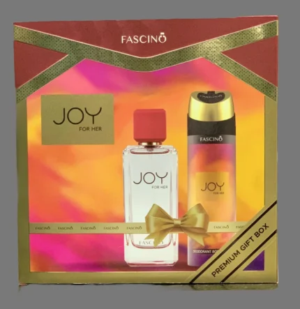 Fascino Gift Box Joy For Her – luxury women’s perfume gift box with fresh, floral, and woody fragrance notes, available in Pakistan.