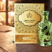 Rayef Santal Sultany 20ml attar bottle with elegant packaging, alcohol-free unisex sandalwood perfume oil by Breeze Aura