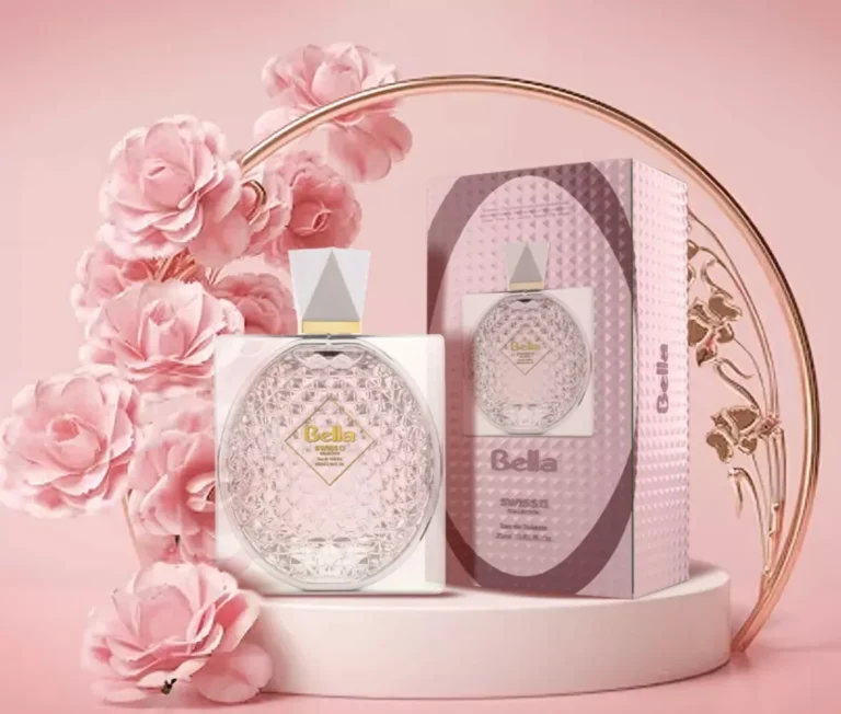 Swiss Collection Bella perfume bottle – elegant floral fruity fragrance for women, premium long-lasting scent, best perfume in Pakistan – available at Breeze Aura