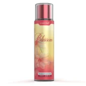 Fascino Blossom 250ml body mist bottle with delicate floral design, representing a fresh, feminine fragrance profile.
