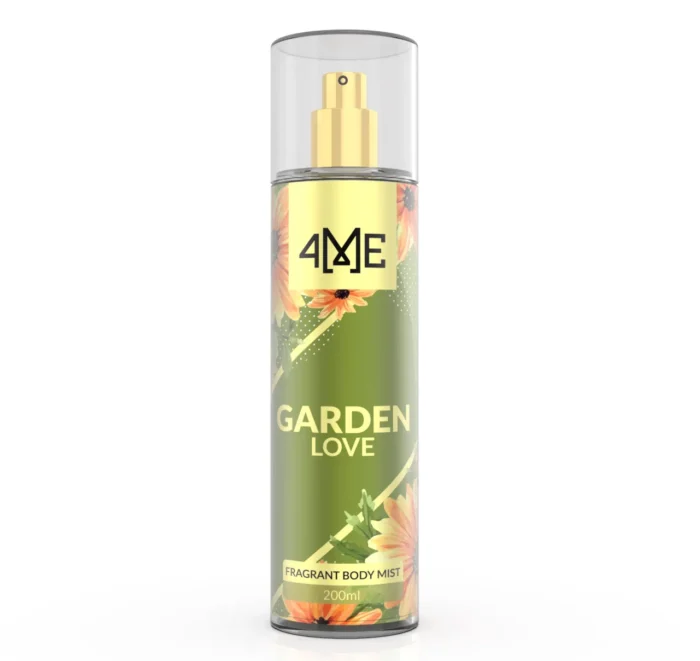 4ME Garden Love Body Mist 200ml – fresh floral fragrance in elegant spray bottle, best body mist in Pakistan, available at Breeze Aura Store